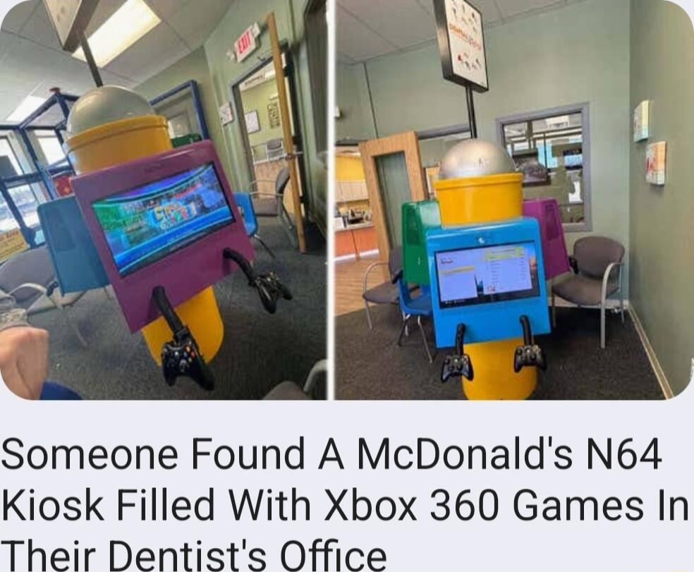 Someone Found A McDonalds N64 Klosk FIled Wth Xbox 360 Games In