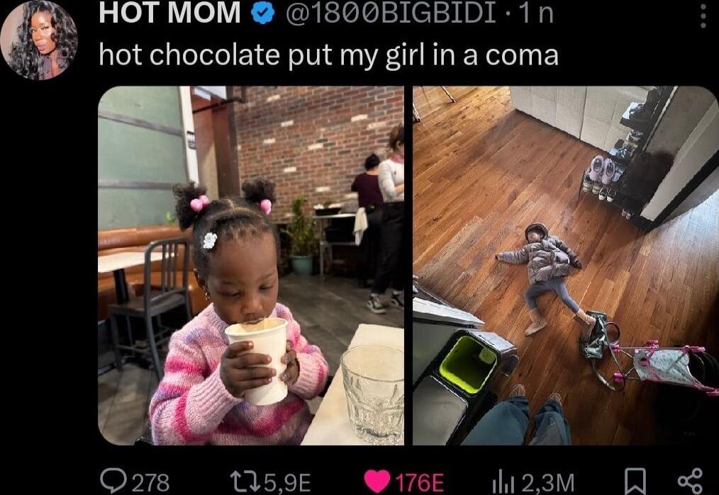 HOT MOM 1800BIGBIDI 1n hot chocolate put my girl in a coma S A 5 Q218 1159 176 i23m L