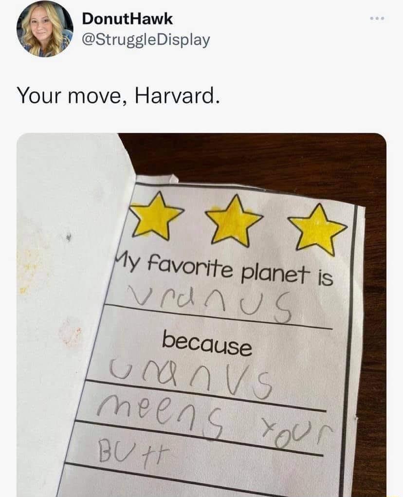 o DonutHawk StruggleDisplay Your move Harvard A oy Y Favorife pianet is