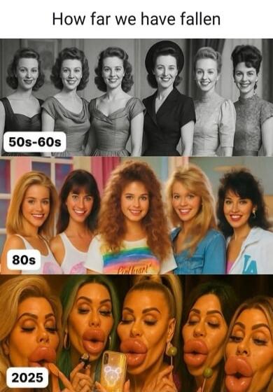 How far we have fallen
50s-60s
80s
2025
