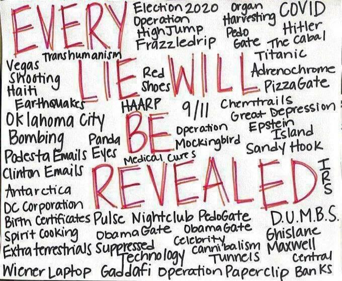 EVERY LIE WILL BE REVEALED
Transhumanism
Election 2020
Operation
High Jump
Frzzledrip
COVID
Hitler
Pedo
PizzaGate
9/11
Adrenochrome
Titanic
Chemtrails
Great Depression
Epstein
Island
Sandy Hook
IRS
DUMBBS
Ghislaine
Maxwell
Central
Technology
Cannibalism
Tunnels
ObamaGate
PedoGate
Podesta Emails
Clinton Emails
Birth Certificates
Spirit Cooking
Obama