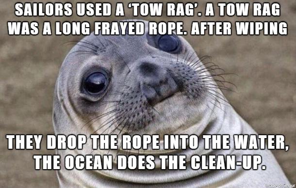 SAILORS USEDATOW RAG ATOWRAG WAS A lllllAGFIIEITIIIJIE AETERWIPING f N y aa 4 THEYDROP mfing_giamgni WATER THEOCEANDOESTHE CLEANUP I