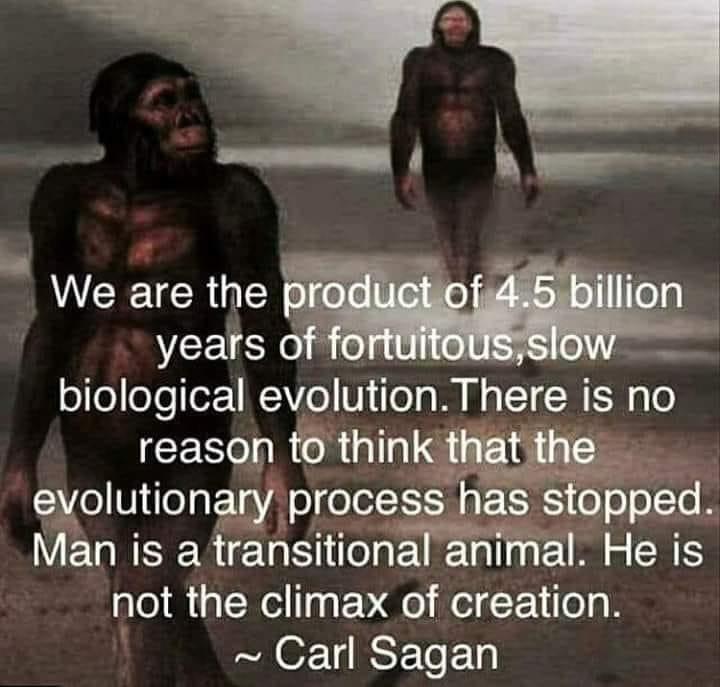 years o i slo ofeeJelozW1Ve Vi feg M N o LT N EEN g o reason to think thatthe VIV o gkTg o oleT T H g TR o o oTo B Man is a transitional animal He is not the climax of creation Carl Sagan o