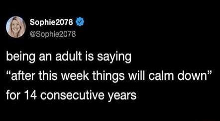 being an adult is saying 