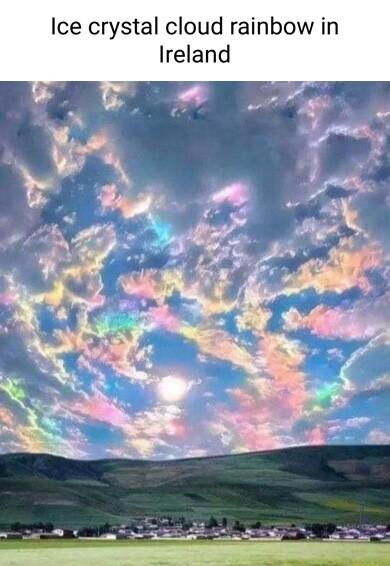 Ice crystal cloud rainbow in Ireland