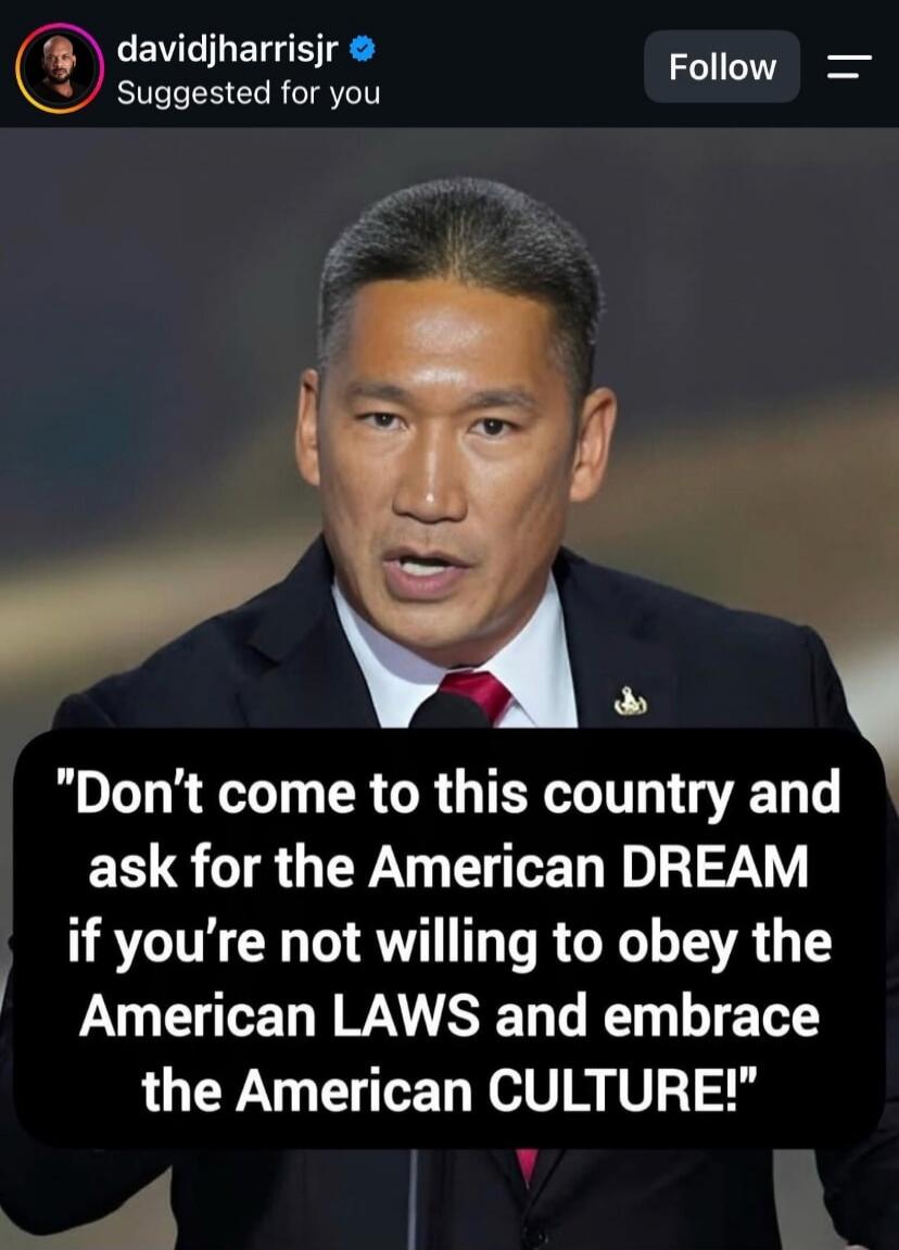 Don't come to this country and ask for the American DREAM if you're not willing to obey the American LAWS and embrace the American CULTURE!