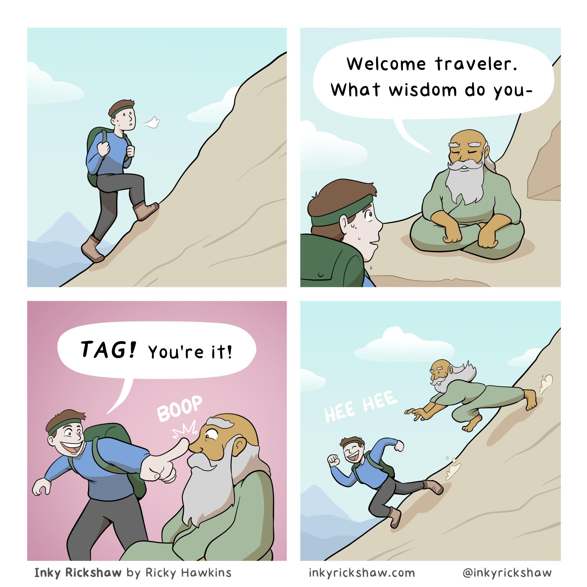 Welcome traveler 7 What wisdom do you Inky Rickshaw by Ricky Hawkins Inkyrickshawcom inkyrickshaw