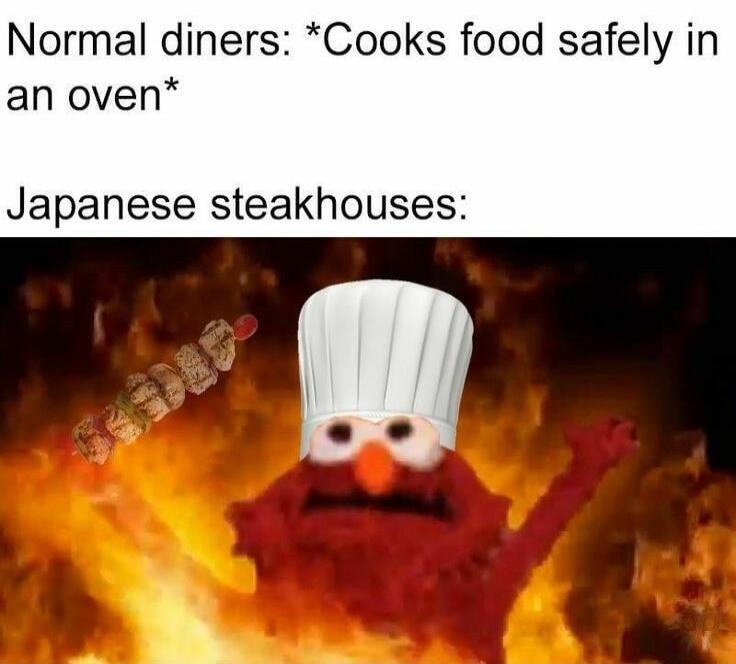 Normal diners Cooks food safely in an oven Japanese steakhouses
