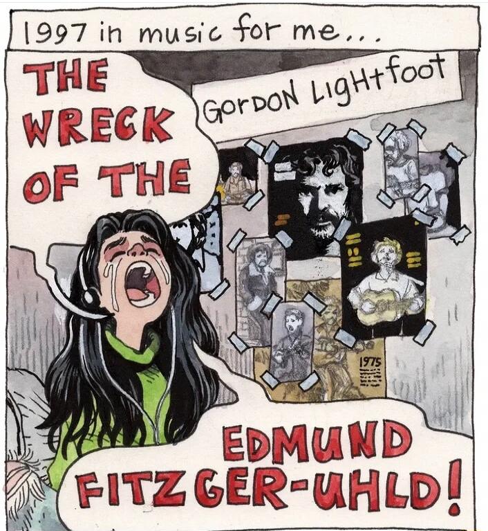 1997 in music for me... THE WRECK OF THE GORDON Lightfoot EDMUND FITZGER-UHLD!