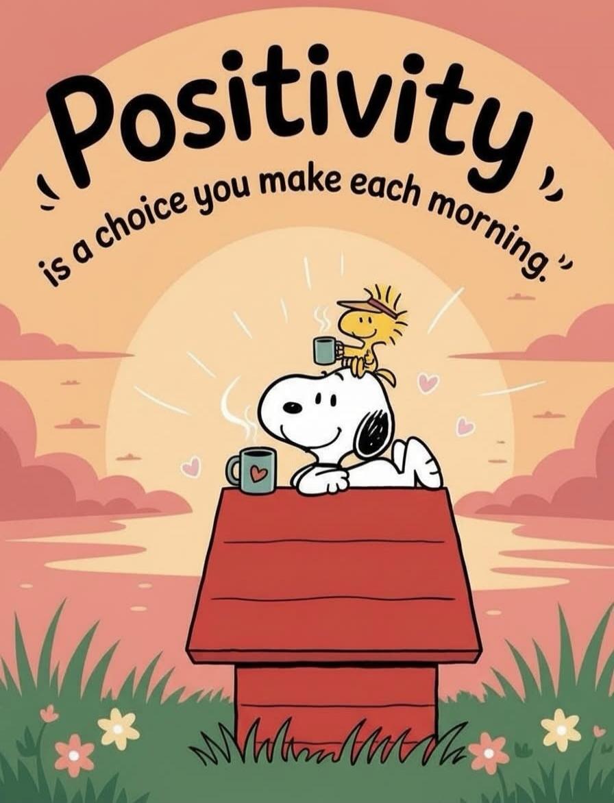 Positivity is a choice you make each morning.