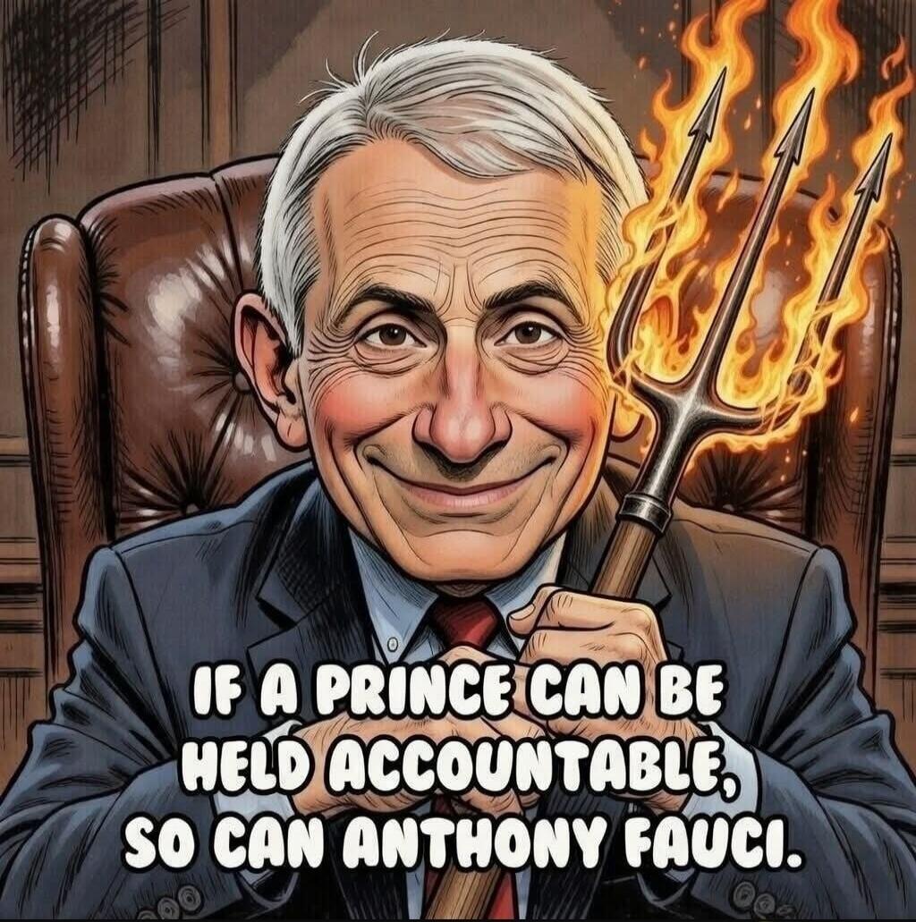 IF A PRINCE CAN BE HELD ACCOUNTABLE, SO CAN ANTHONY FAUCI.