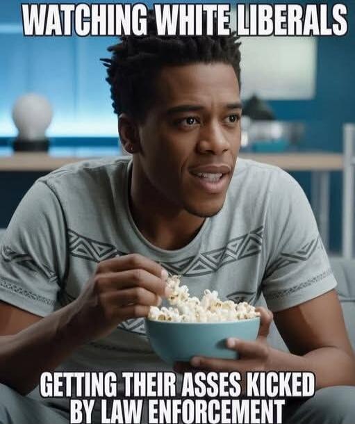 WATCHING WHITE LIBERALS GETTING THEIR ASSES KICKED BY LAW ENFORCEMENT
