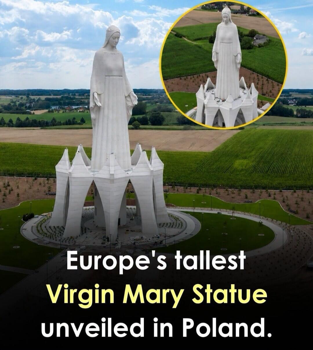Europe's tallest Virgin Mary Statue unveiled in Poland.