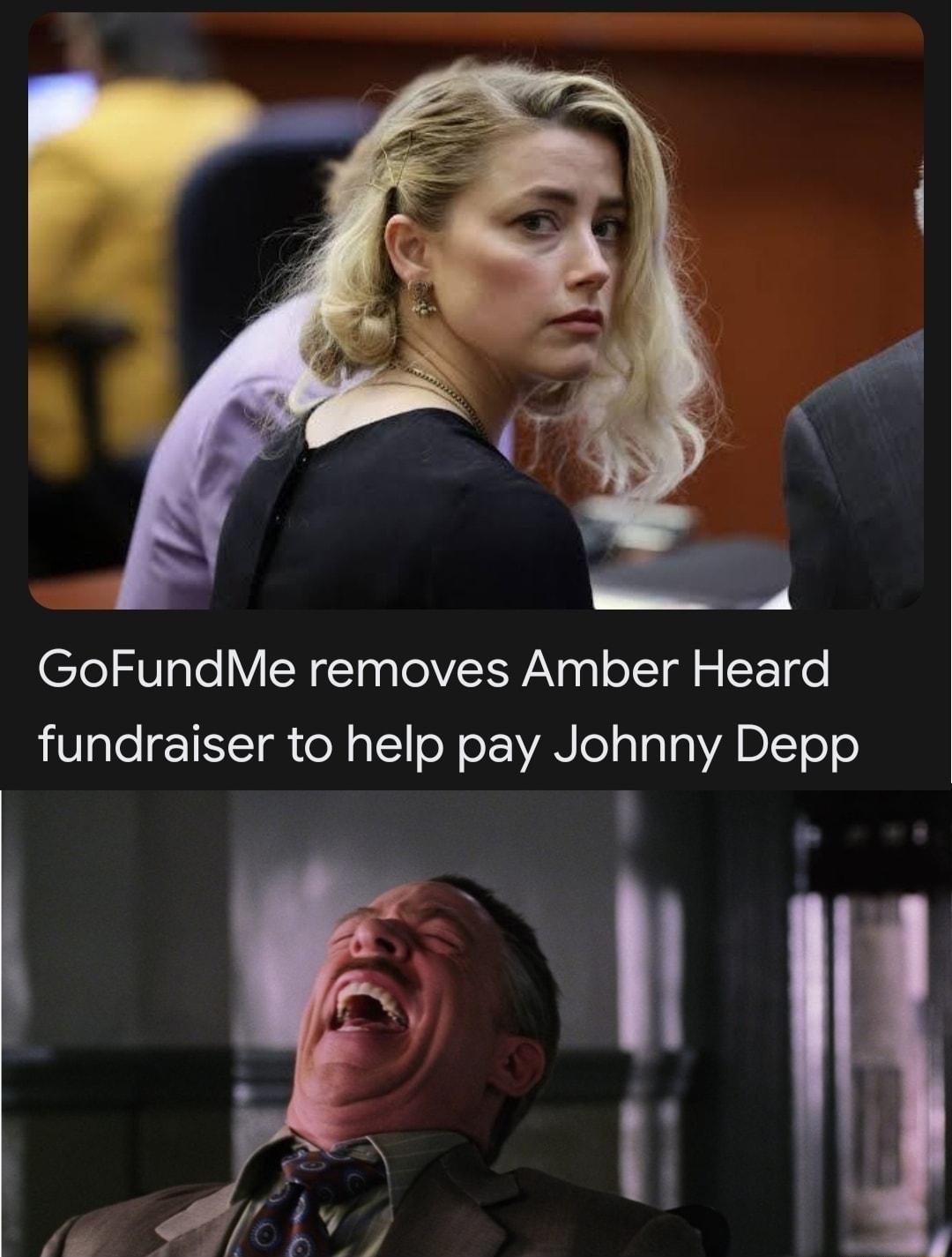 GoFundMe removes Amber Heard LT le TTR X g TT o e EVANIe 1o Tg VAIDLEToT V