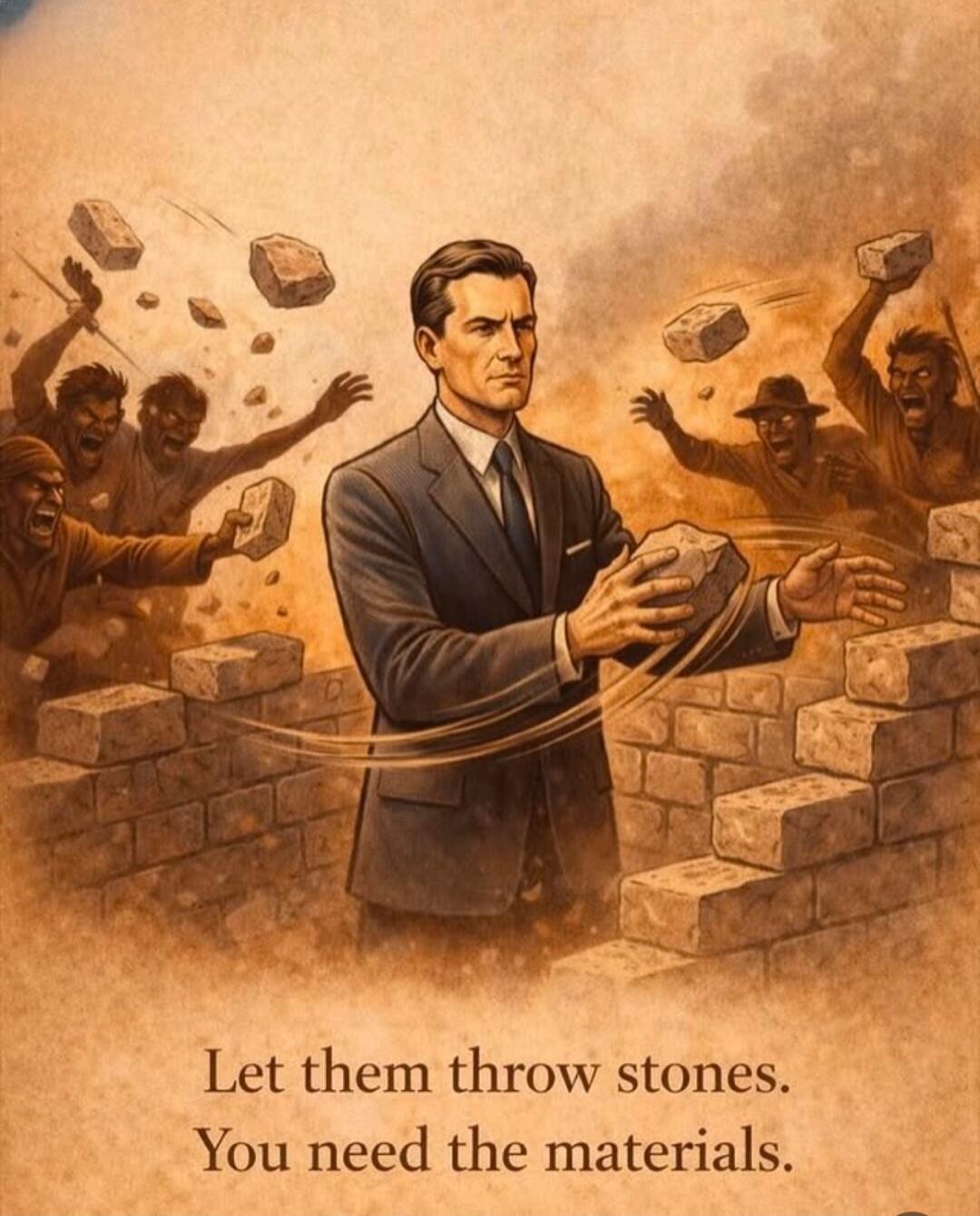 Let them throw stones. You need the materials.