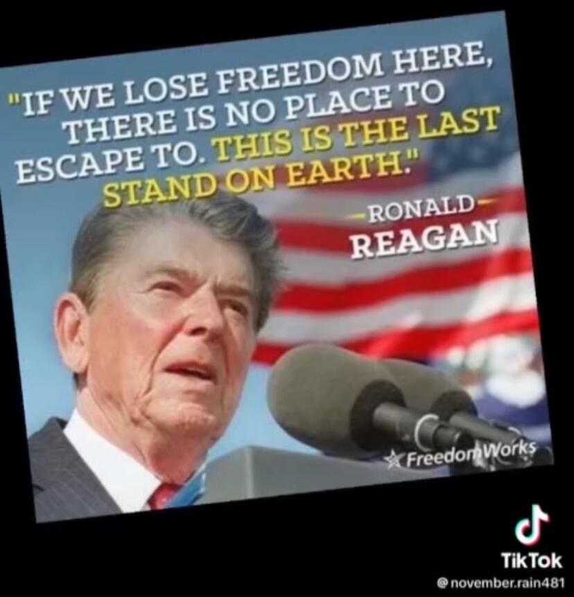 IF WE LOSE FREEDOM HERE, THERE IS NO PLACE TO ESCAPE TO. THIS IS THE LAST STAND ON EARTH. - RONALD REAGAN. Freedom Works.