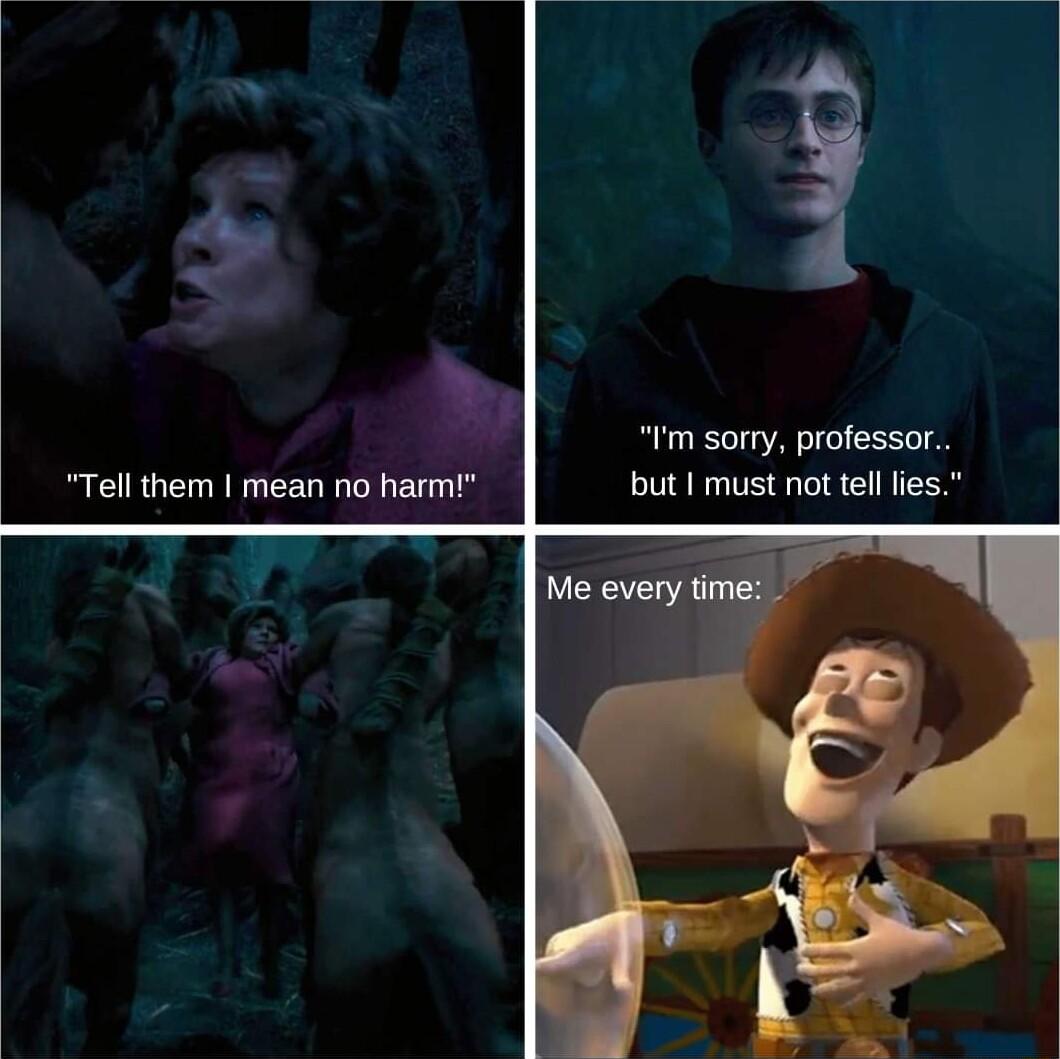 Im sorry professo but must not tell lies