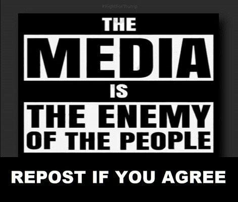 THE IS THE ENEMY OF THE PEOPLE REPOST IF YOU AGREE