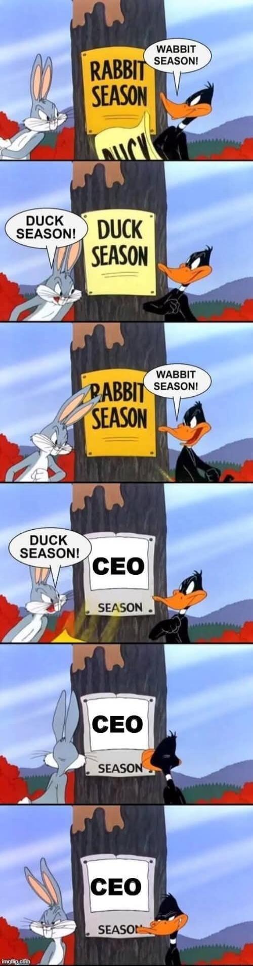 WABBIT SEASON 2Rt DUCK SEASON WABBIT P ABB SEASON 4 SEASON DUCK SEASON
