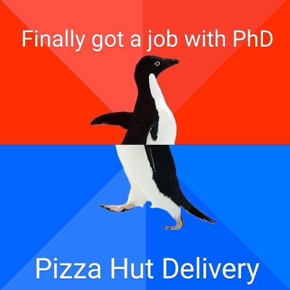 Finally got a job with PhD Pizza Hut Delivery