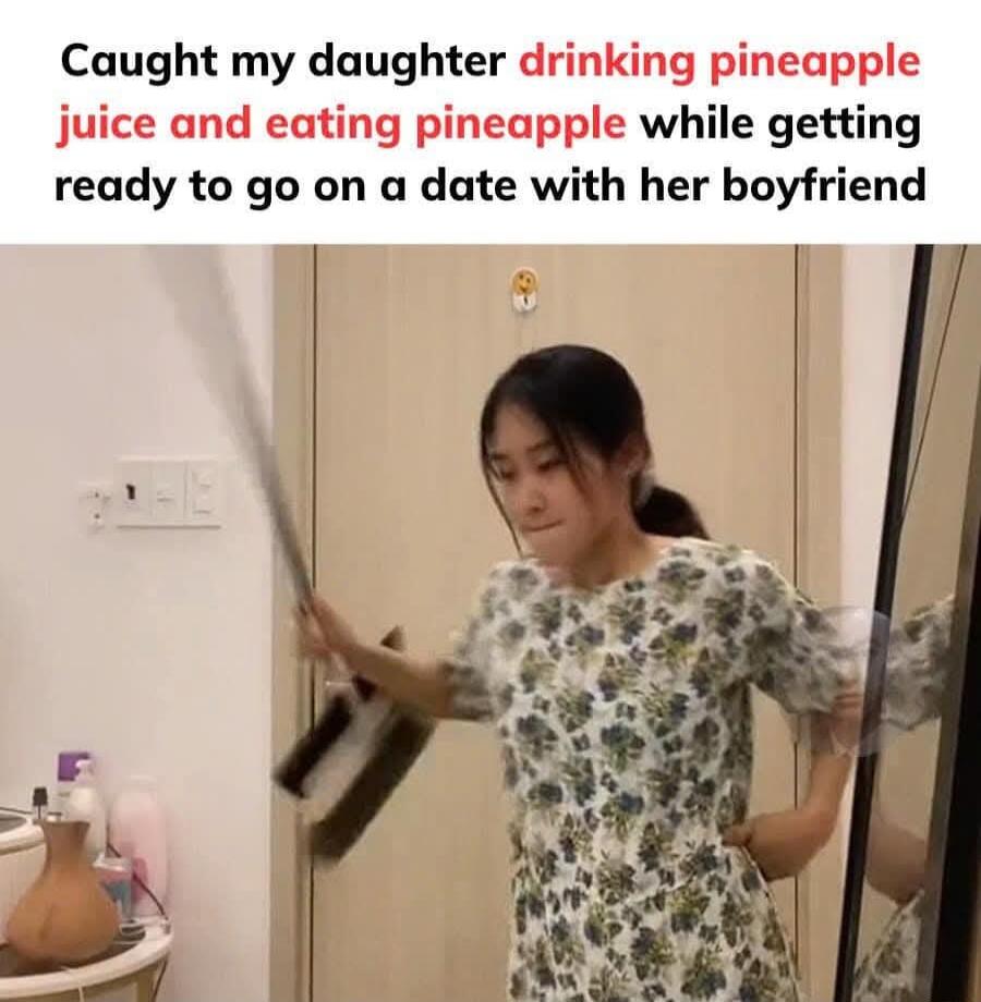 Caught my daughter while getting ready to go on a date with her boyfriend