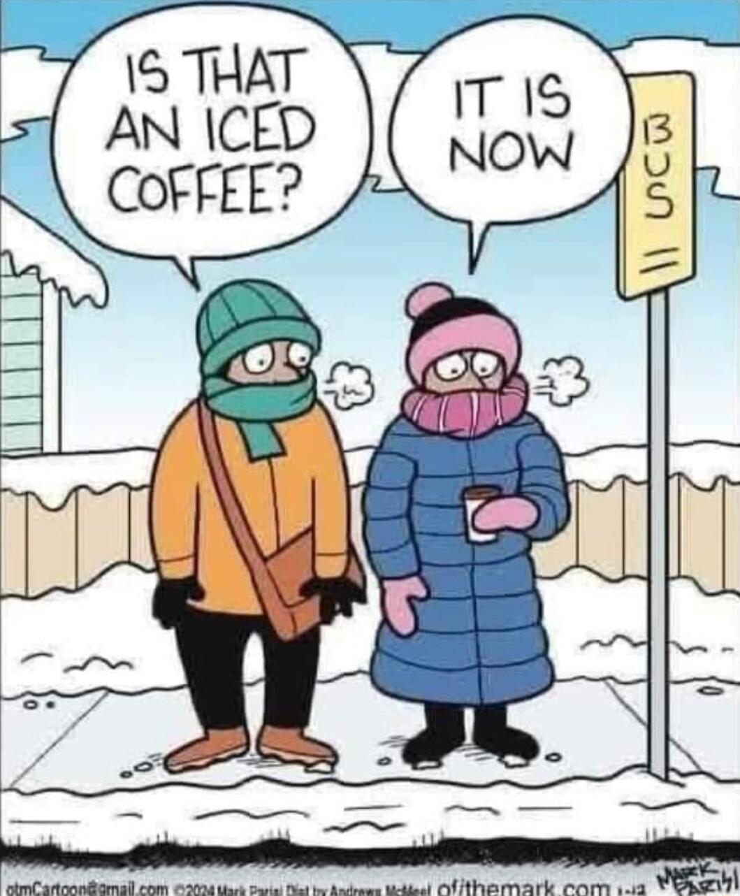 AN ICED COFFEE