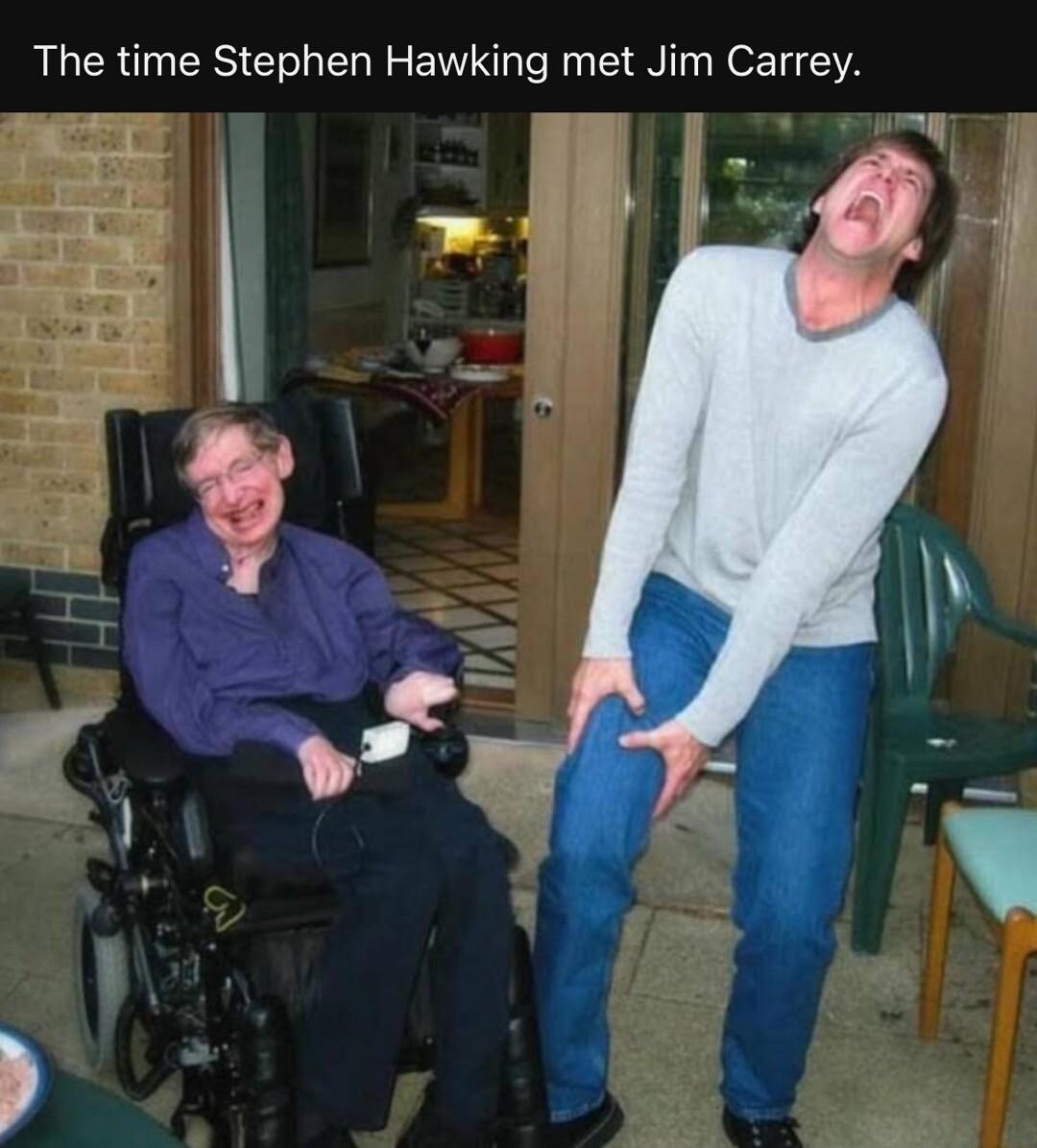 The time Stephen Hawking met Jim Carrey