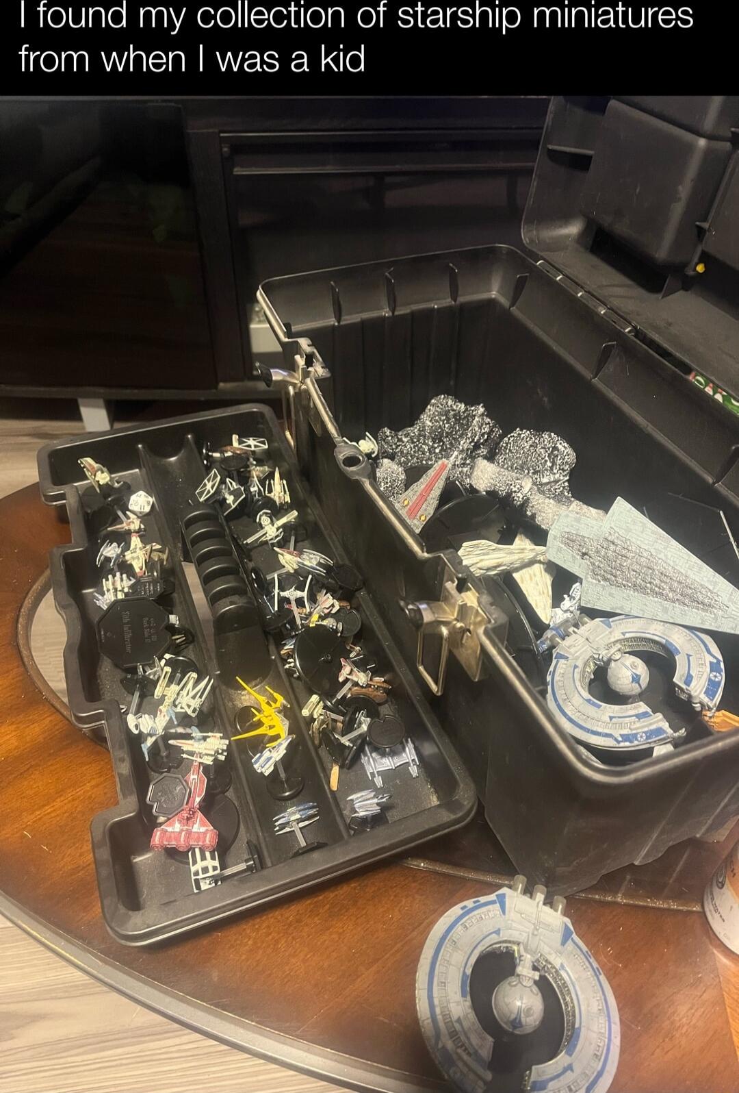 Ifouna my collection of starship miniatures from when was a kid
