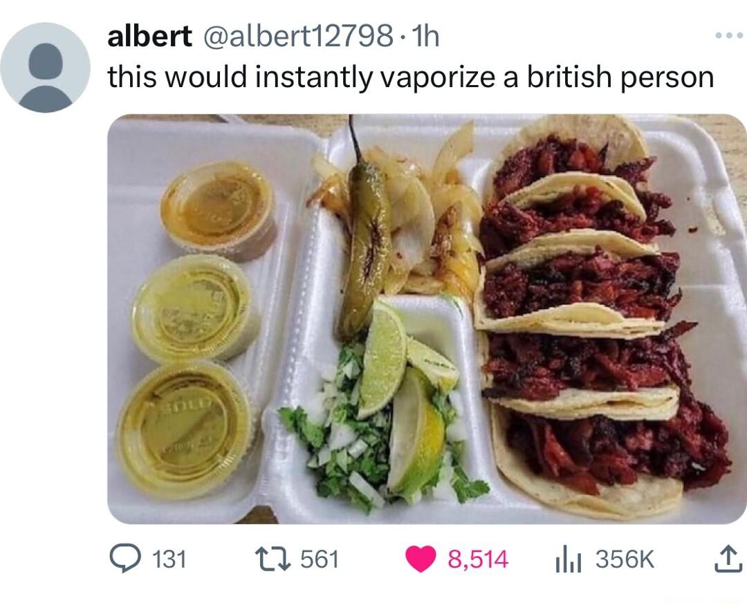 albert albert12798 1h this would instantly vaporize a british person Lt O 131 1 561 8514 356K K o