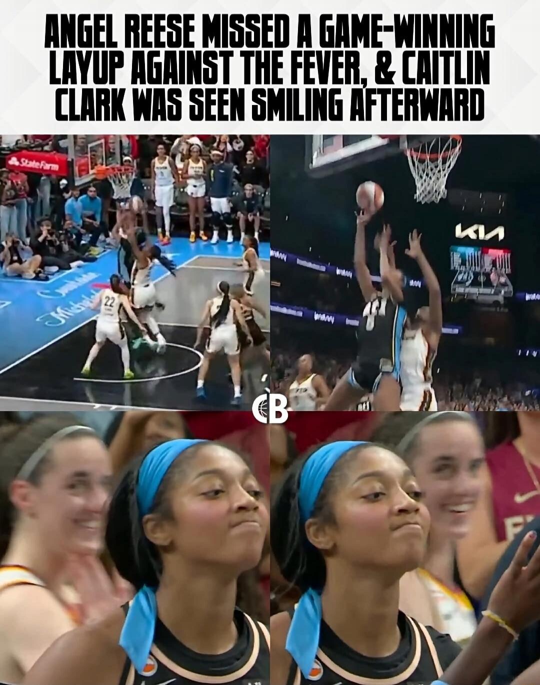 ANGEL REESE MISSED A GAME-WINNING LAYUP AGAINST THE FEVER, & CAITLIN CLARK WAS SEEN SMILING AFTERWARD