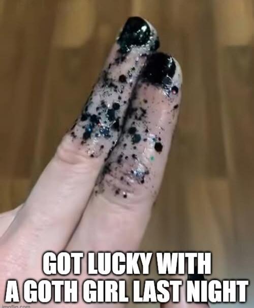 GOT LUCKY WITH A GOTH GIRL LAST NIGHT