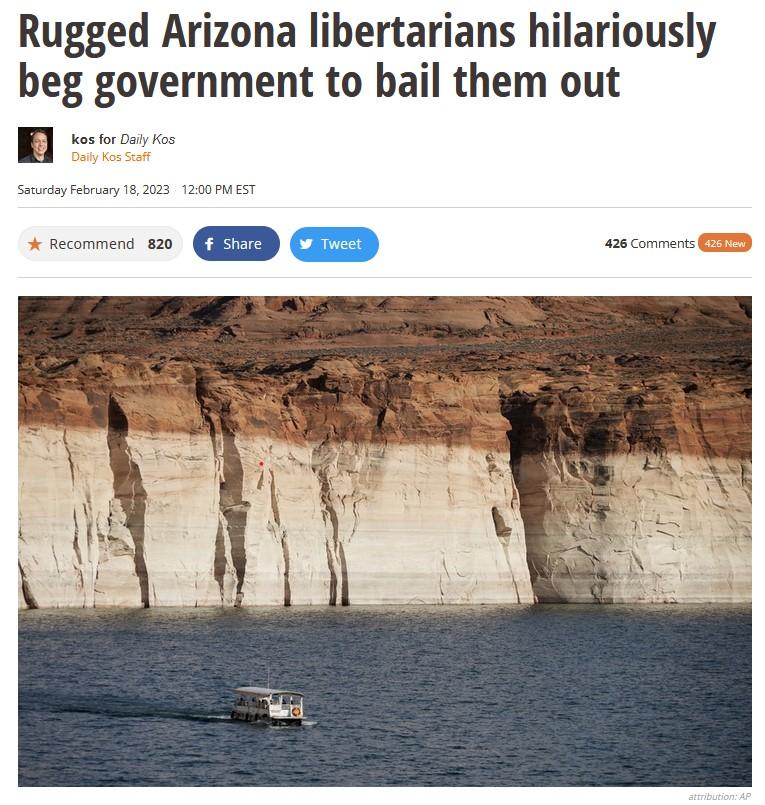 Rugged Arizona libertarians hilariously beg government to bail them out