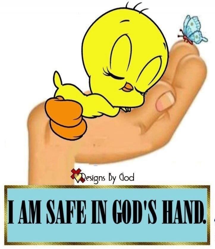 Designs By God I AM SAFE IN GOD'S HAND.