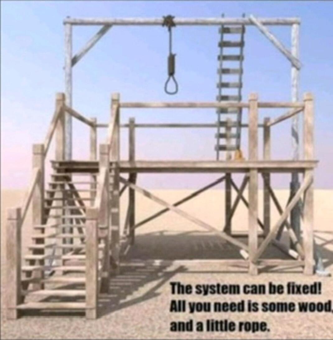 The system can be fixed! All you need is some wood and a little rope.