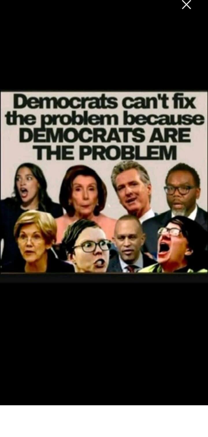 Democrats can't fix the problem because DEMOCRATS ARE THE PROBLEM