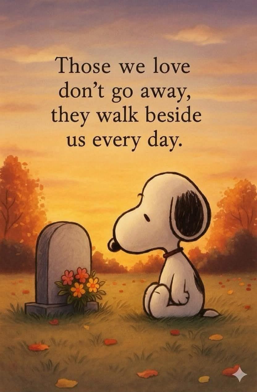Those we love don't go away, they walk beside us every day.
