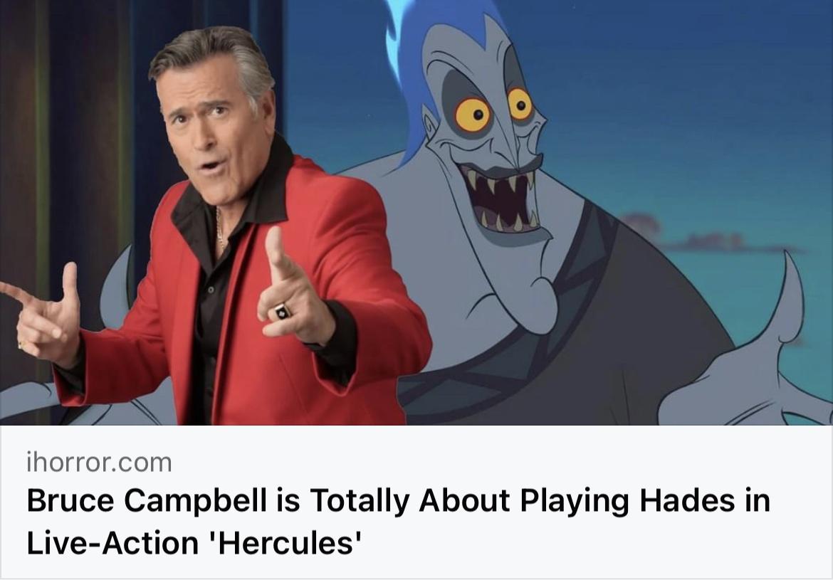e ihorrorcom Bruce Campbell is Totally About Playing Hades in Live Action Hercules