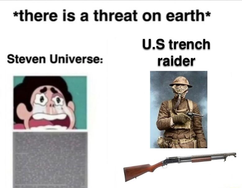 there is a threat on earth US trench Steven Universe raider