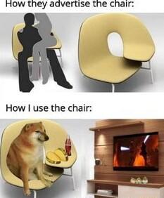 row they advertise the chair B How use the chair