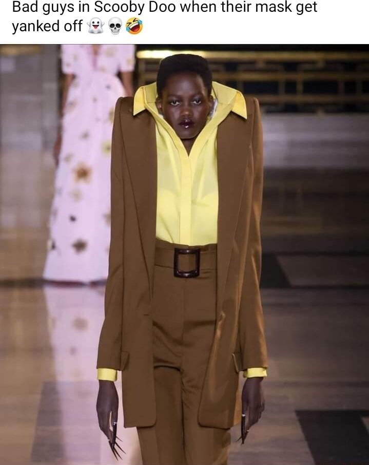 Bad guys in Scooby Doo when their mask get yanked off