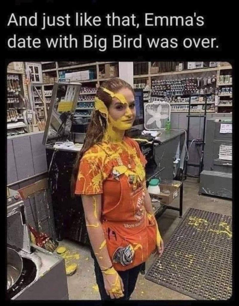 And just like that Emmas date with Big Bird was over