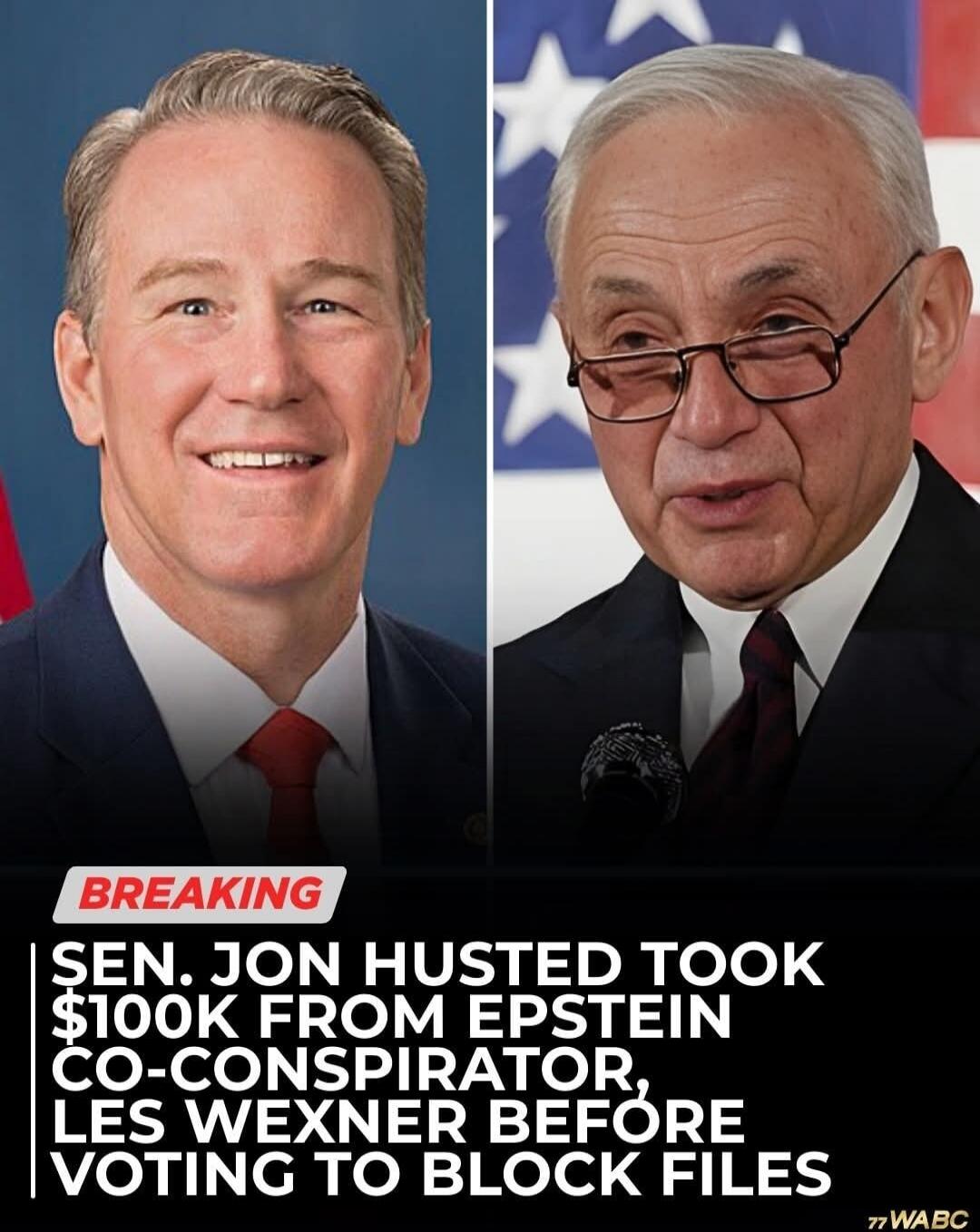 BREAKING SEN. JON HUSTED TOOK $100K FROM EPSTEIN CO-CONSPIRATOR, LES WEXNER BEFORE VOTING TO BLOCK FILES