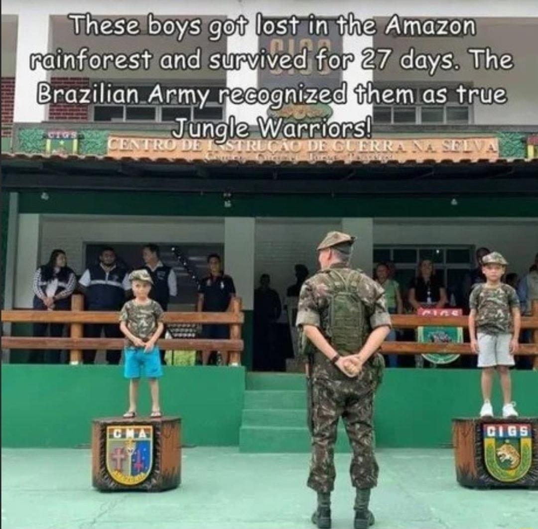 Theseboysigelostiin fiierAmazons nn Hainforestiand survisedJor 27 days The o WD