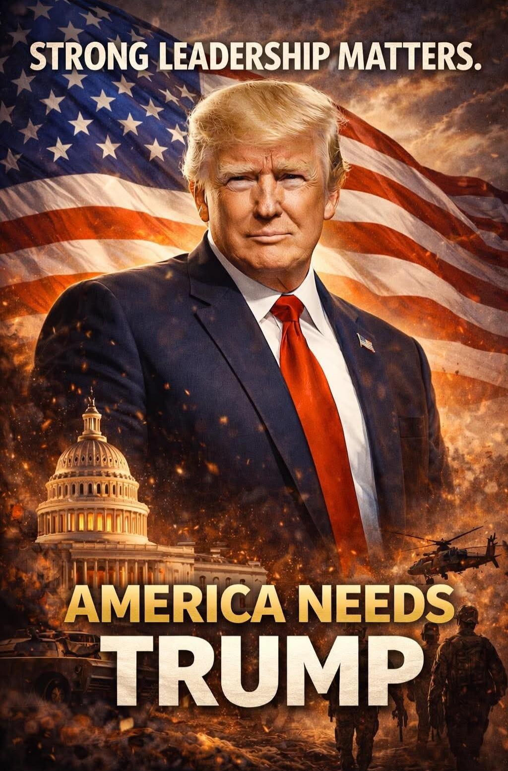STRONG LEADERSHIP MATTERS.
AMERICA NEEDS TRUMP