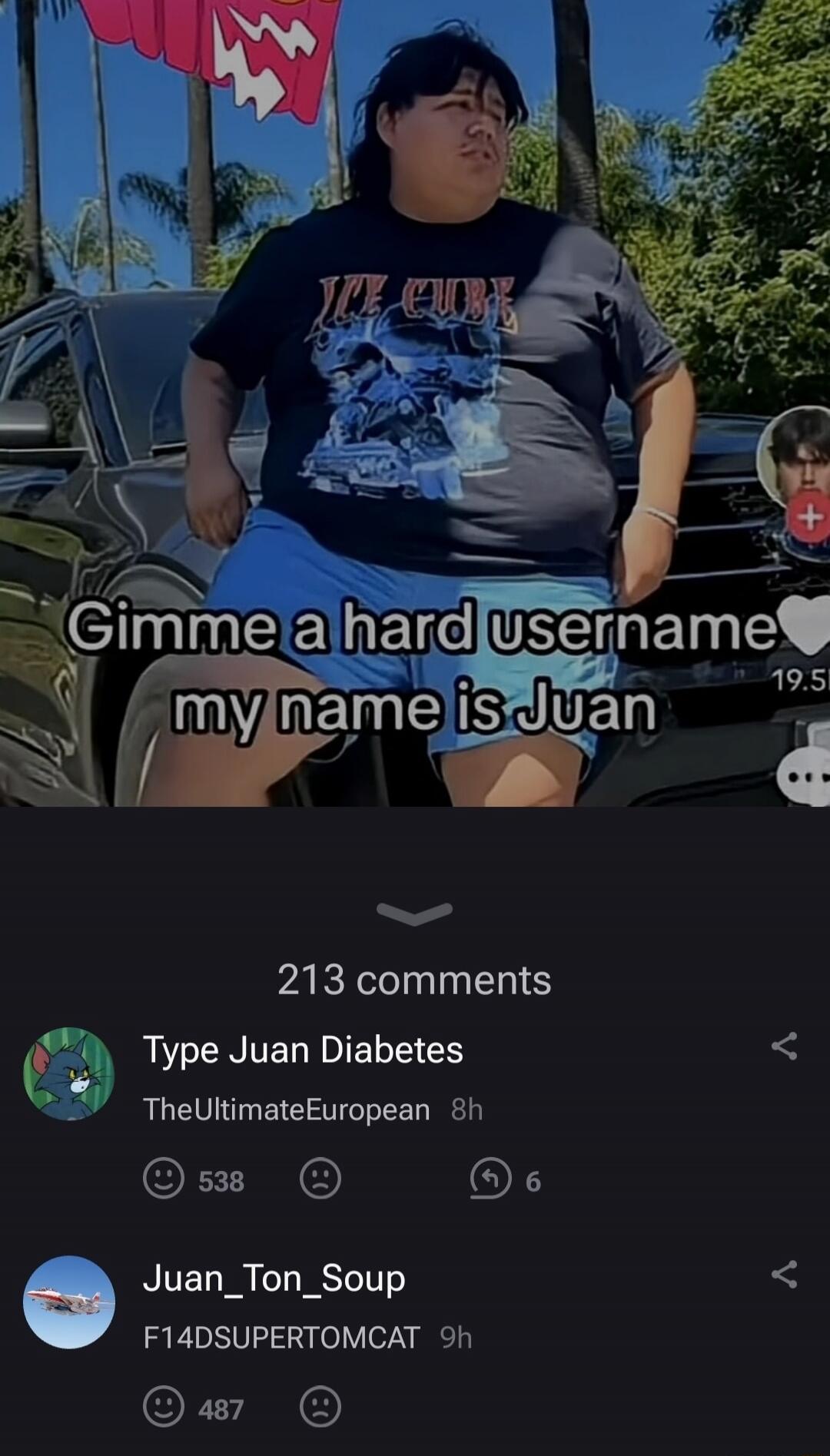 Gimme a hard username my name is Juan