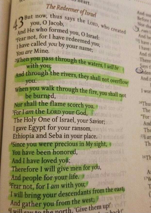 The Redeemer of Israel. But now, thus says the LORD, who created you, O Jacob, And He who formed you, O Israel: 