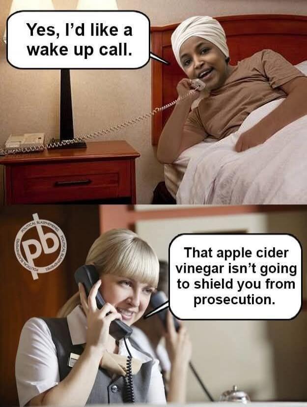 Yes, I’d like a wake up call.
That apple cider vinegar isn’t going to shield you from prosecution.