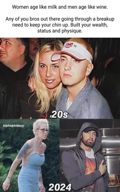 Women age like milk and men age like wine ny of you bros out there going through a breakup need to keep your chin up Built your wealth status and physique hiphophistory A 2024