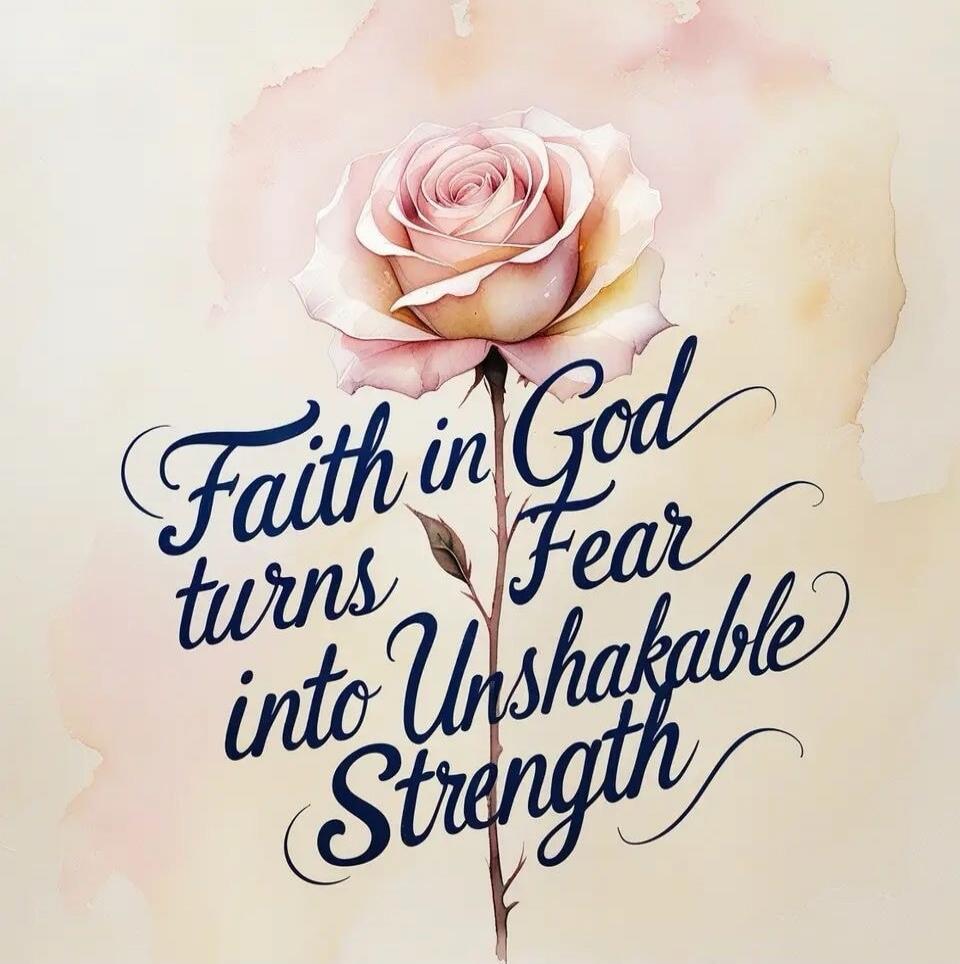 Faith in God turns fear into Unshakable Strength