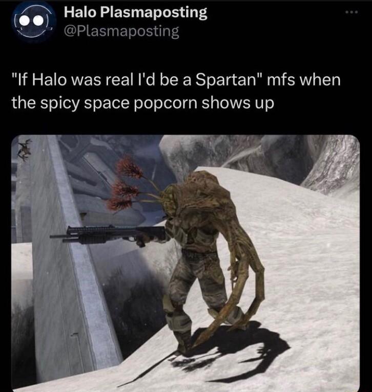 If Halo was real Id be a Spartan mfs when the spicy space popcorn shows up
